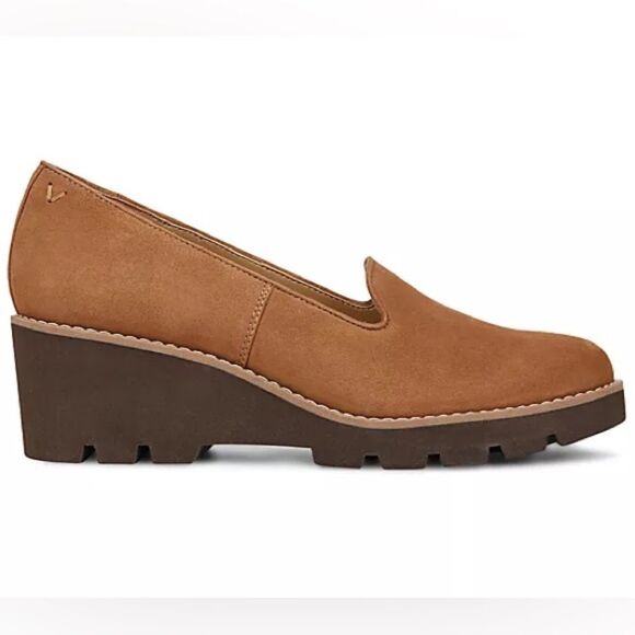 VIONIC Women’s Water Repellent Suede Willa Wedges in the Size 9.5M in Toffee - Picture 6 of 13